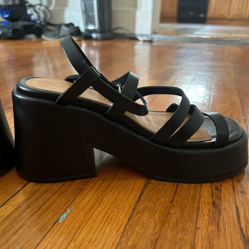 Ganni Black Platform Sandals